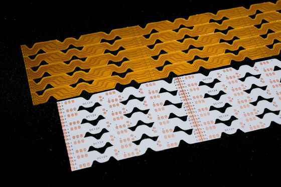 comprare FPC a doppio strato a LED con livello di protezione antincendio V0 e circuito stampato flessibile personalizzabile online manufacture