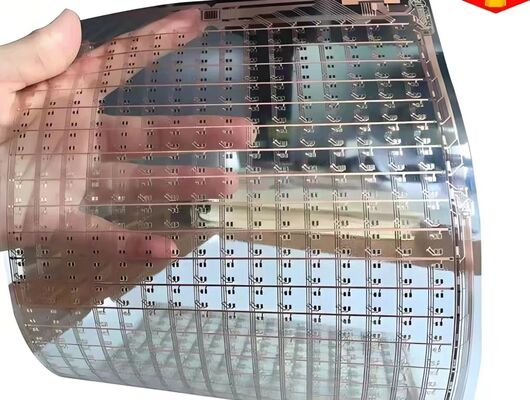 schermo LED trasparente flessibile con circuito a doppio strato e livello di protezione antincendio V0 per una facile installazione